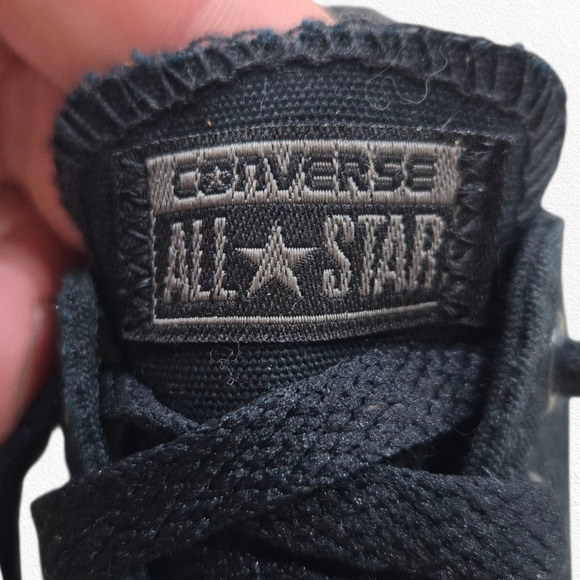 Converse All Star Chuck Taylor Low Top Sneakers Black Monochrome Infant Size 4 - Picture 6 of 9